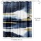 Americanflat 71" x 74" Shower Curtain, Abstract Navy Gold by Lisa Nohren